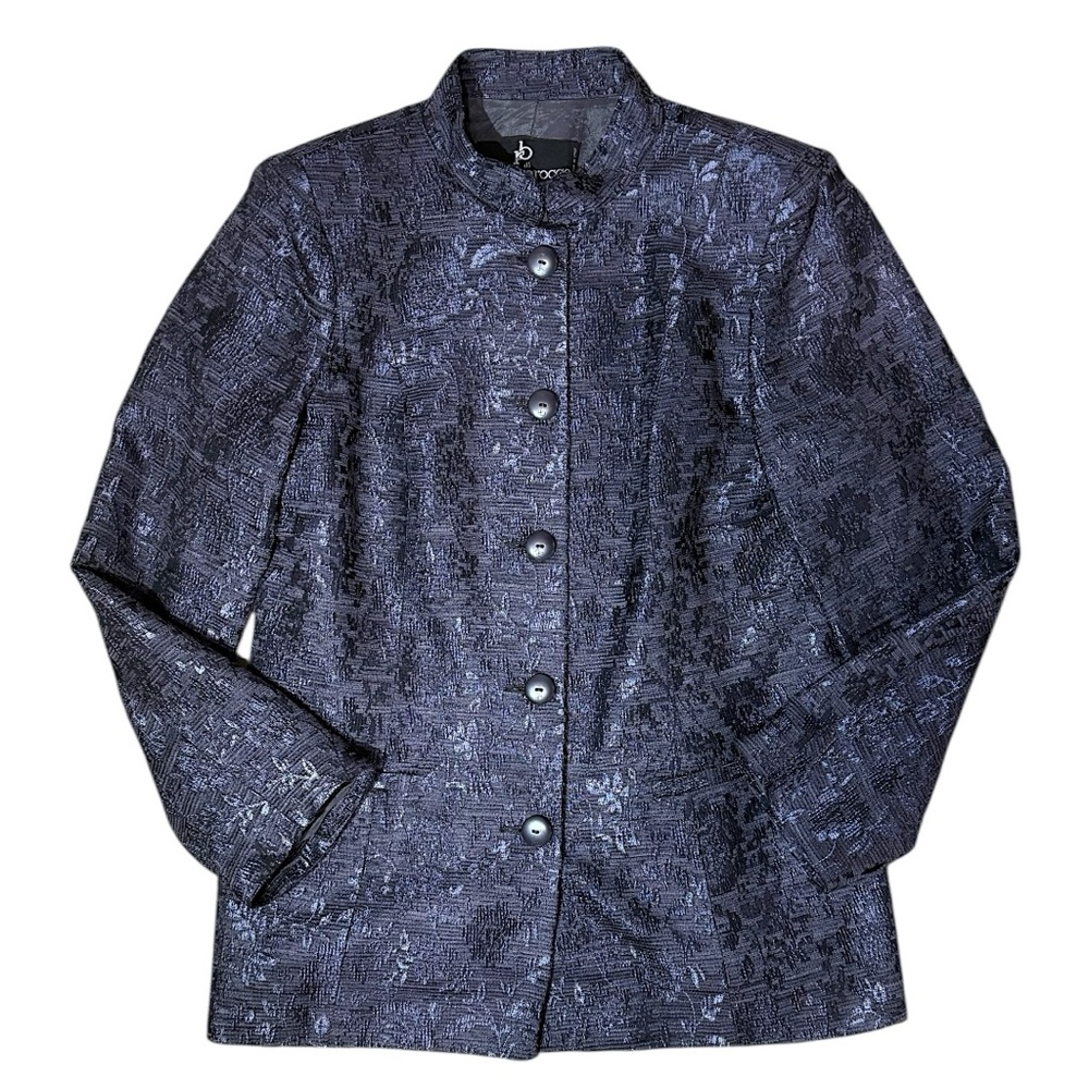 Rocco Barocco Vintage Blazer Jacket Embossed Jacquard Size XXL 2XL